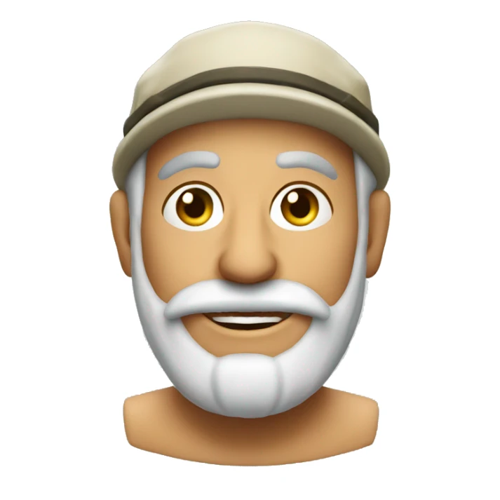 happy greek fisherman face sticker