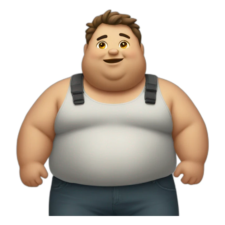 Chubby guy love sticker