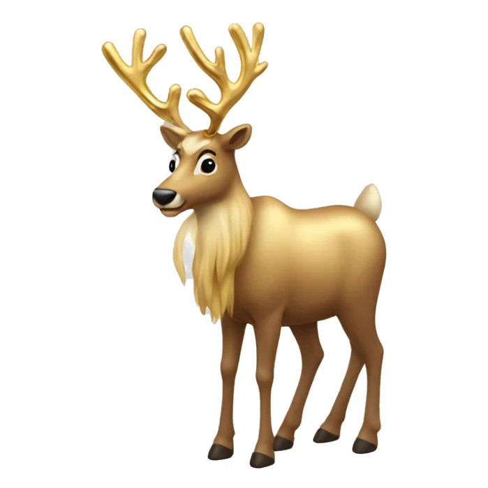 full body reindeer all gold sticker