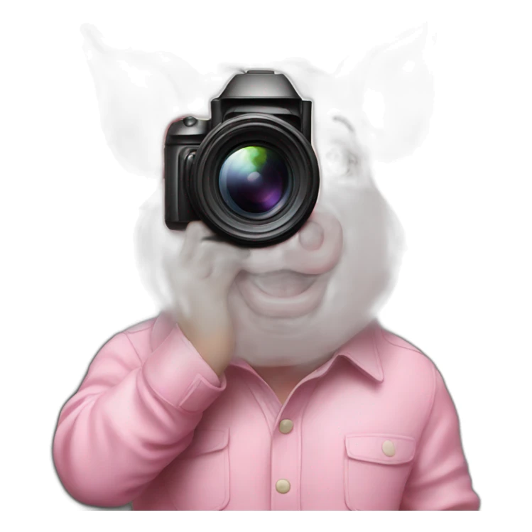pig who is a photographer sticker
