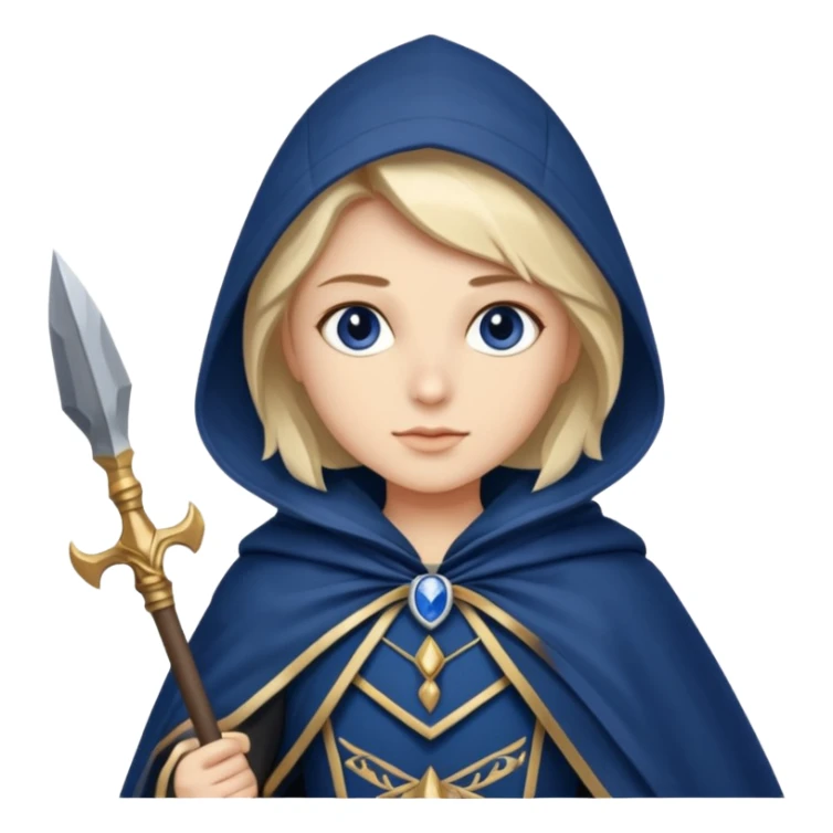 Sapphire Marshal + navy cloak + banner spear sticker