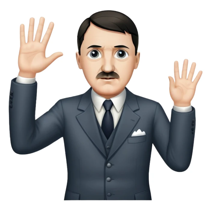 Adolf Hitler raising his Hand heil Hitler sticker