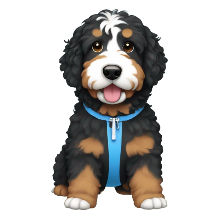 Bernedoodle in swimming suit sticker