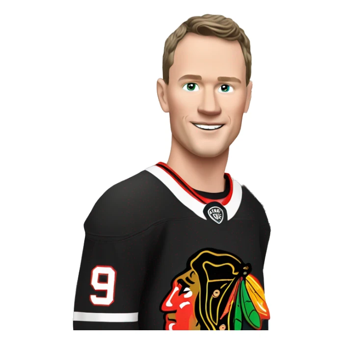 Jonathan Toews in front of the Eiffel Tower  sticker