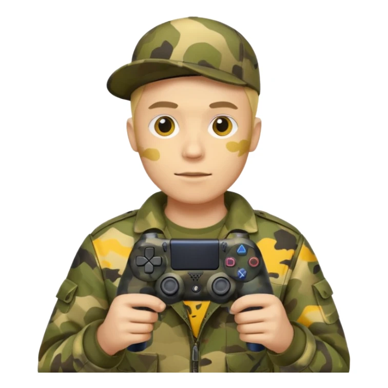 yellow homme-avec-manette-ps4-camouflage (not human) sticker