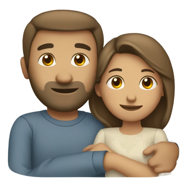 hugging wife and husband  sticker