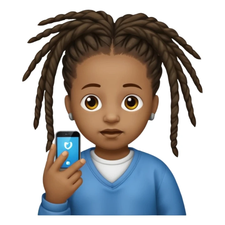 Diabetic disabled black baby with dread locks sticker