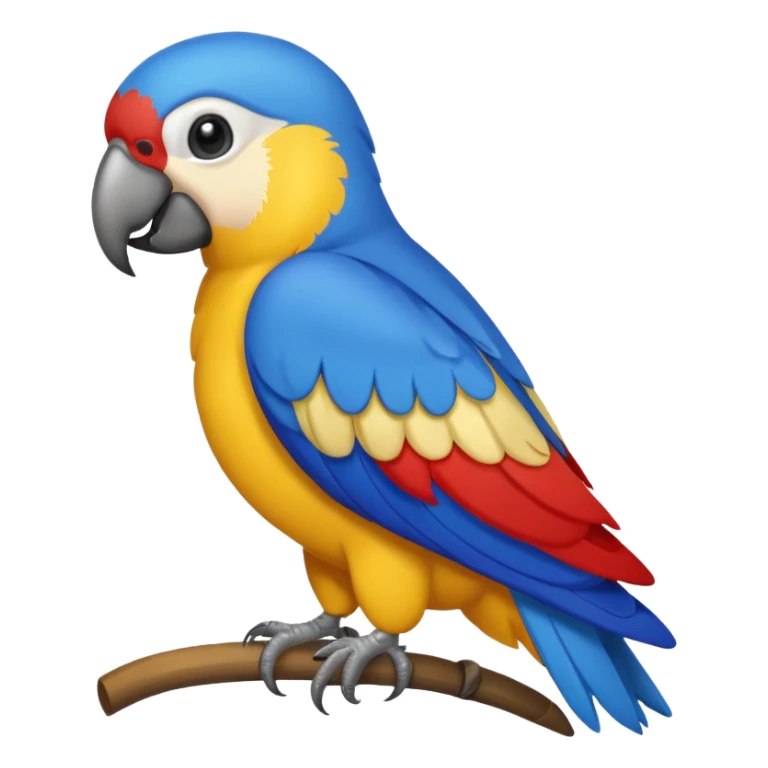 red blue yellow and blue parrot sticker