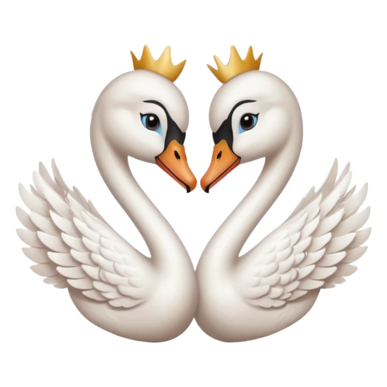 Two swan making a heart 💗 a girl and a boy sticker