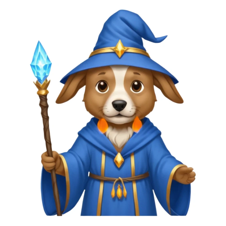 Dog wizard sticker