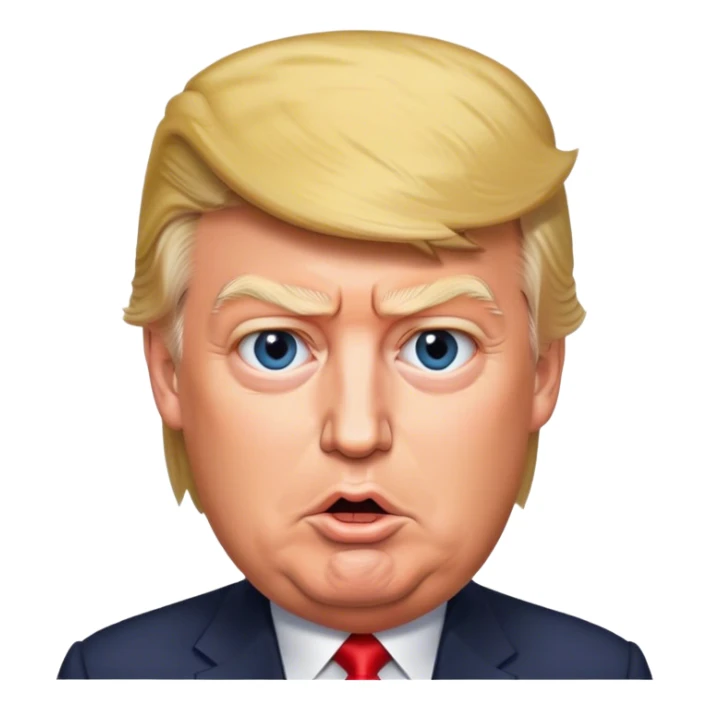 Trump photorealistic speaking sticker