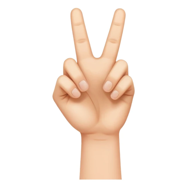 Hand making a playful gesture with the thumb between two fingers“ sticker