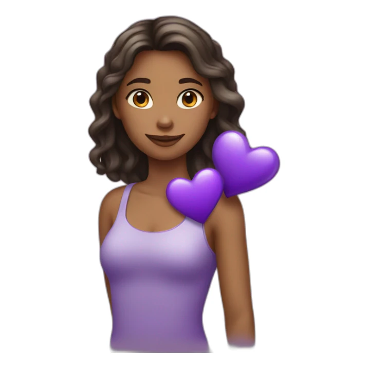 Fair Girl with purple heart sticker