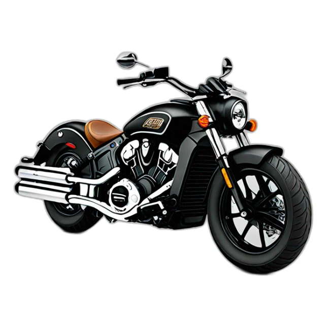 Moto Indian scout color negra sticker