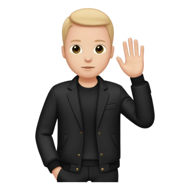 No head Body Wearing Jacket And Black Pants And One Hand In Jacket Pocket  sticker