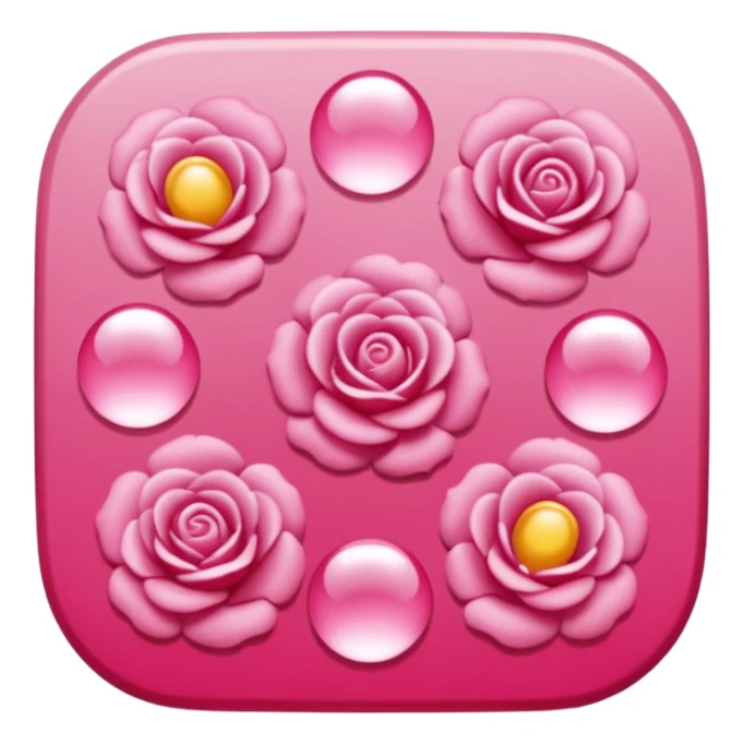 placa de petry com pequenos bastoes rosas flutuando aleatoriamente sticker