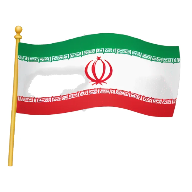 flag of iran with lion and sun sticker
