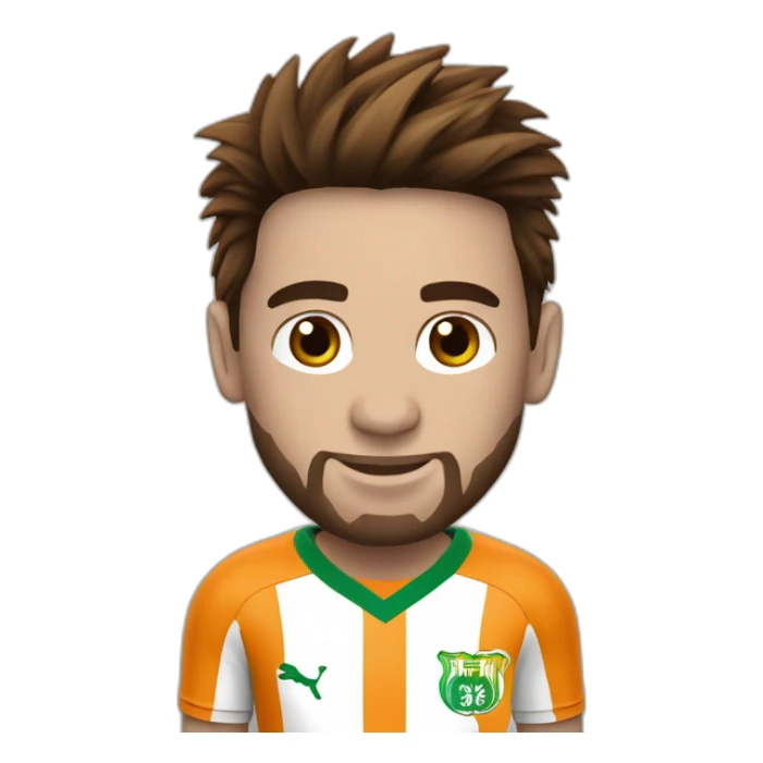 Messi en maillot de la côté d'Ivoire  sticker