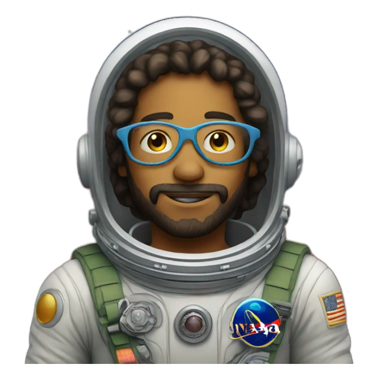 hippie in space sticker