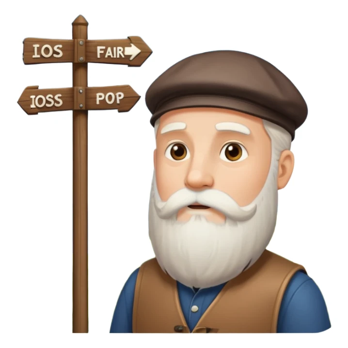 god in front of a signpost sticker