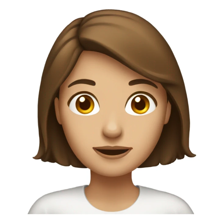 Woman with brown hair in laptop  sticker