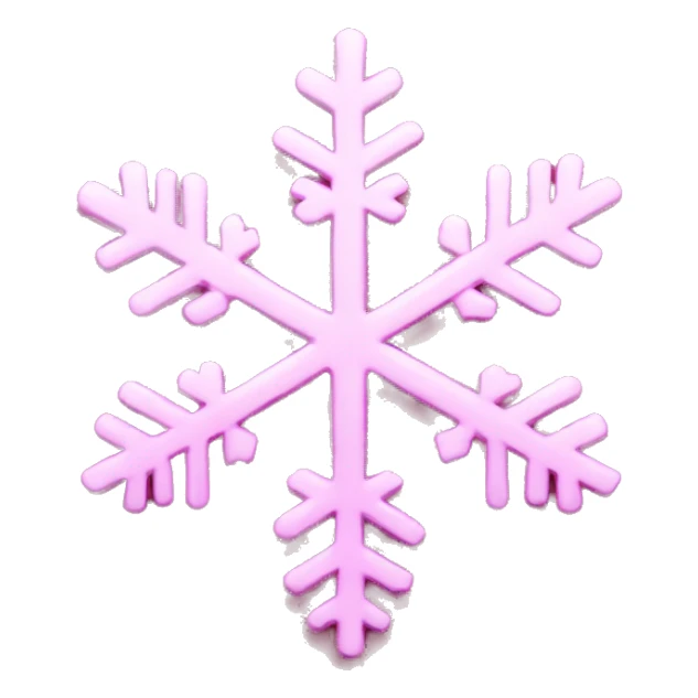 Pink snowflake sticker
