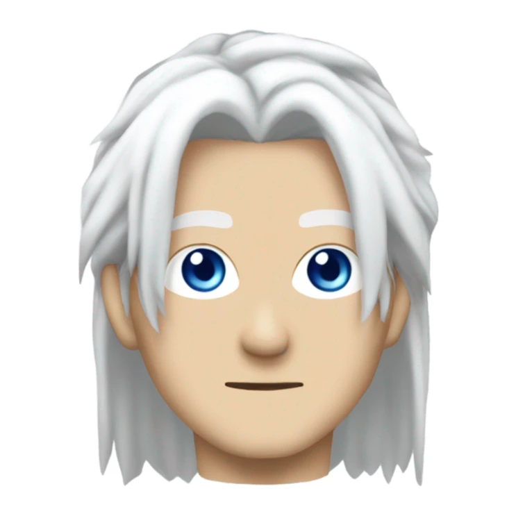 Satoru Gojo blue eyes, white hair  sticker