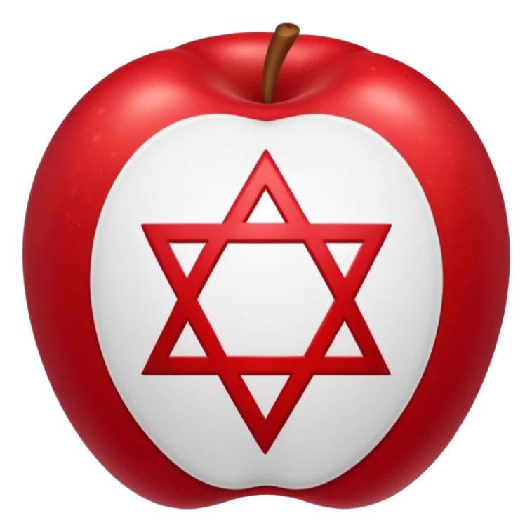 a jewish kippah in apple style sticker