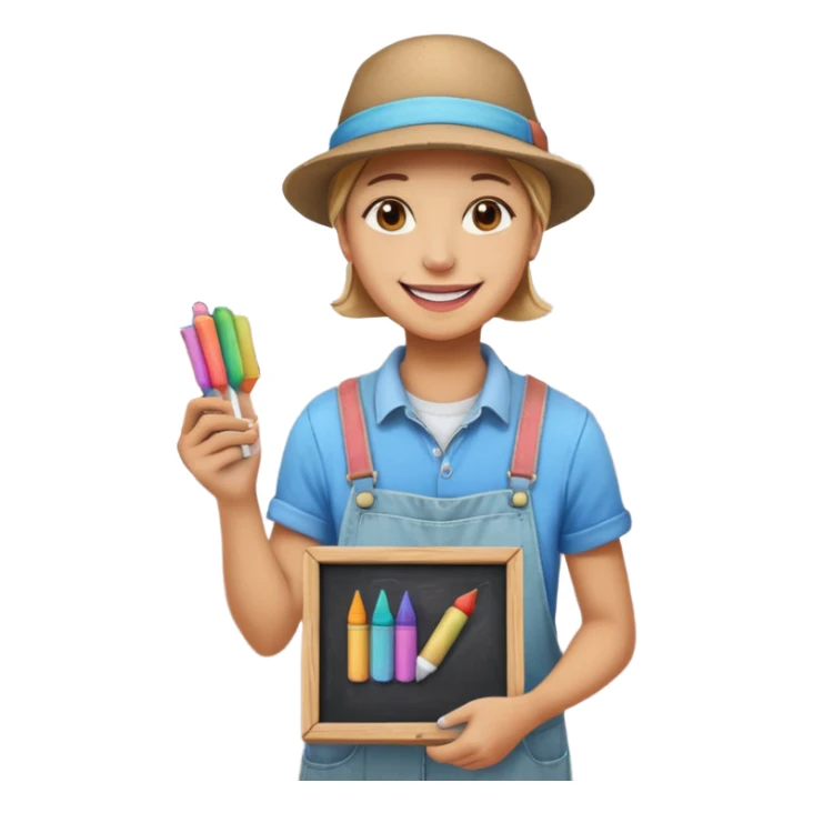 Chalk Drawer + sidewalk board, Street Artists. sticker