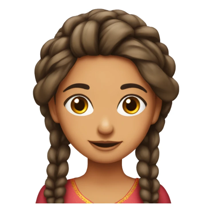 a punjabi girl with a bow on her hair  sticker