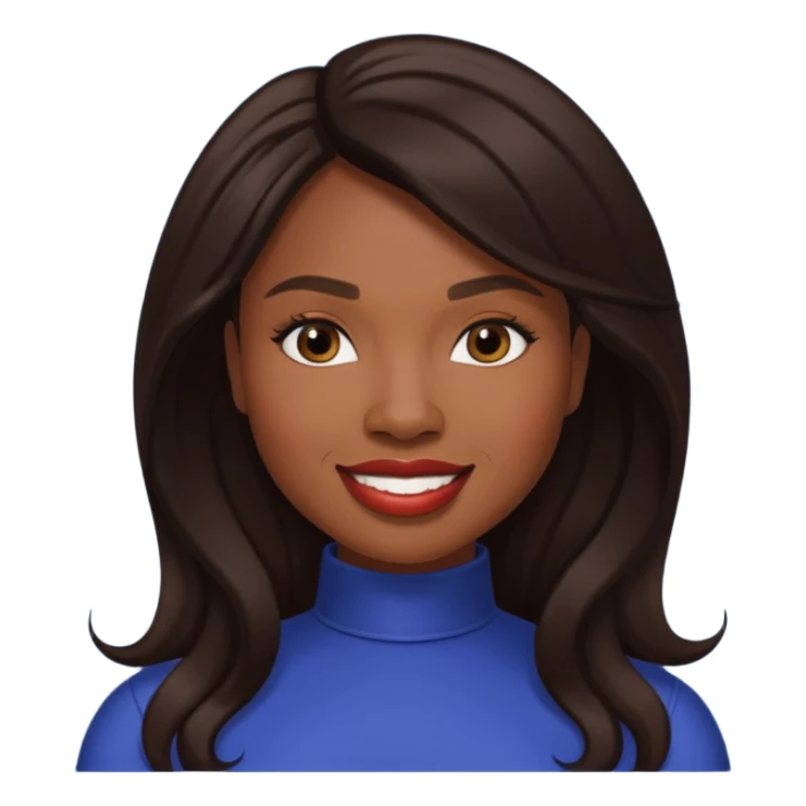 Jennifer Hudson with long dark brown hair sticker