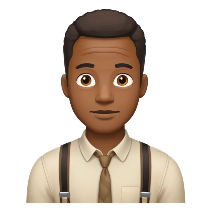 Black weather man with suspenders  sticker