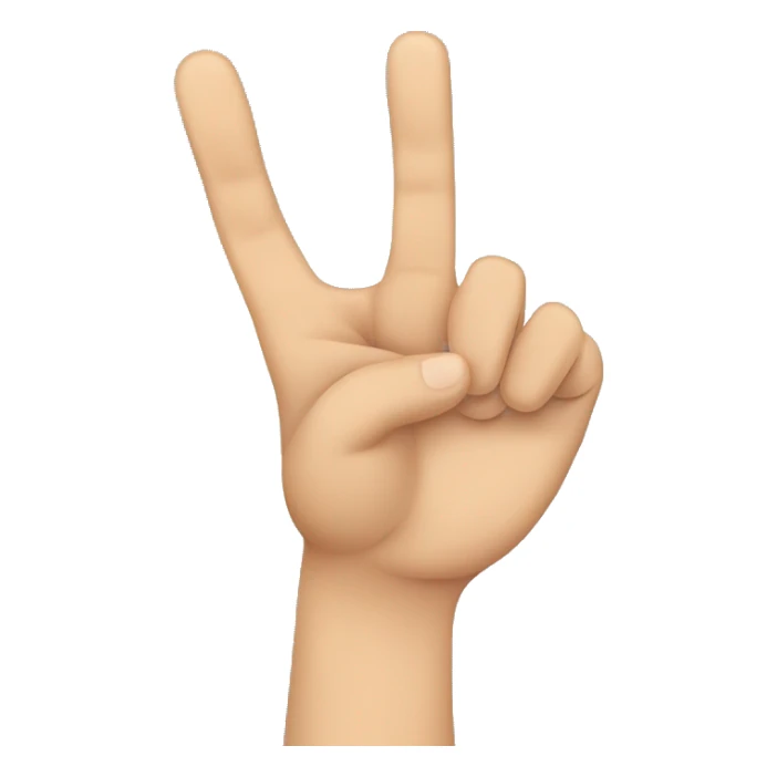 right hand making the "rock on" hand gesture. The thumb is extended and the index and pinky fingers are extended and spread apart. The middle and ring fingers are curled in. sticker