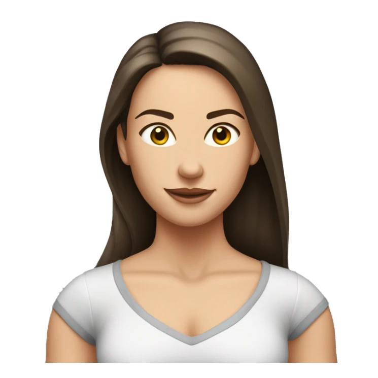 Woman large Back muscles, Caucasian woman, brunette sticker