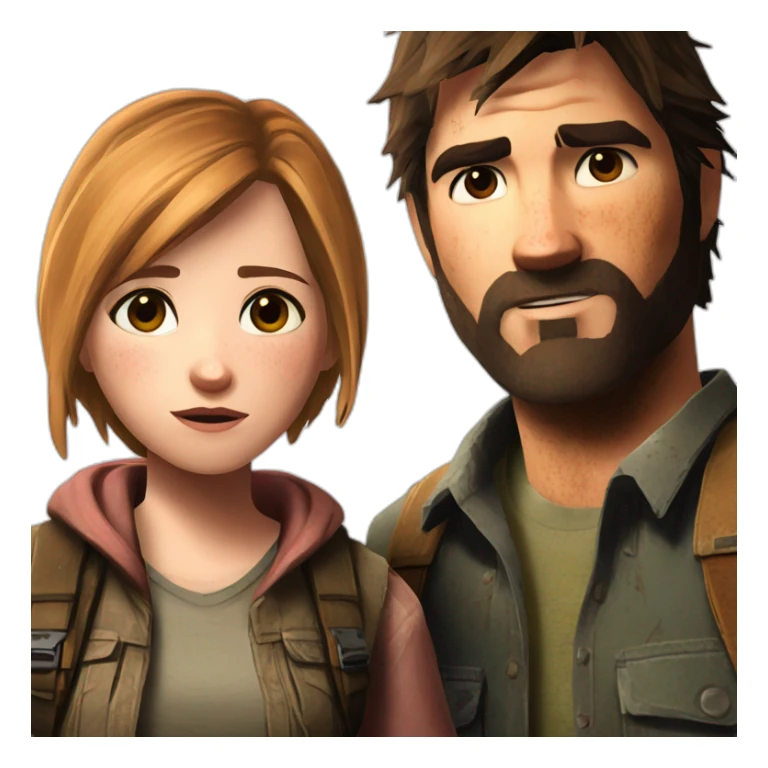 joel and ellie the last of us sticker