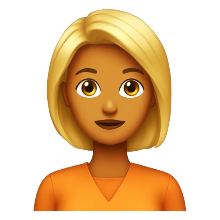 Female orange trump sticker