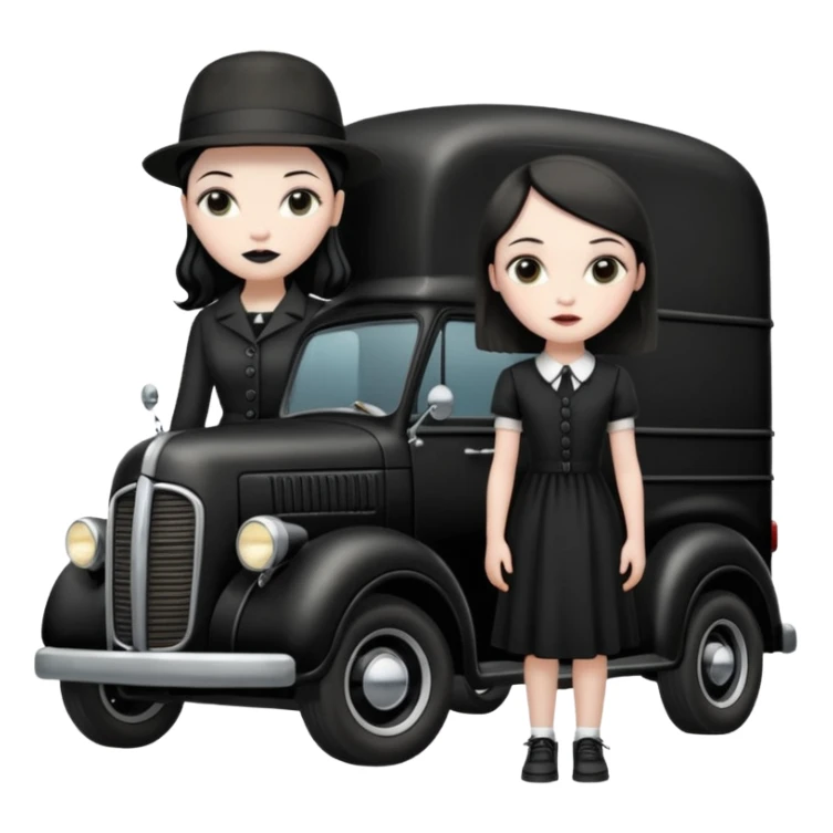 Heroic  Wednesday Adam’s  professional exterminator antique tall moving van hot rod sticker