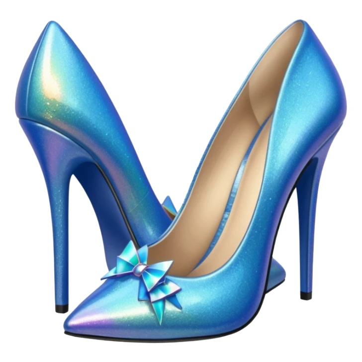 blue fairy high-heeled shoes sticker