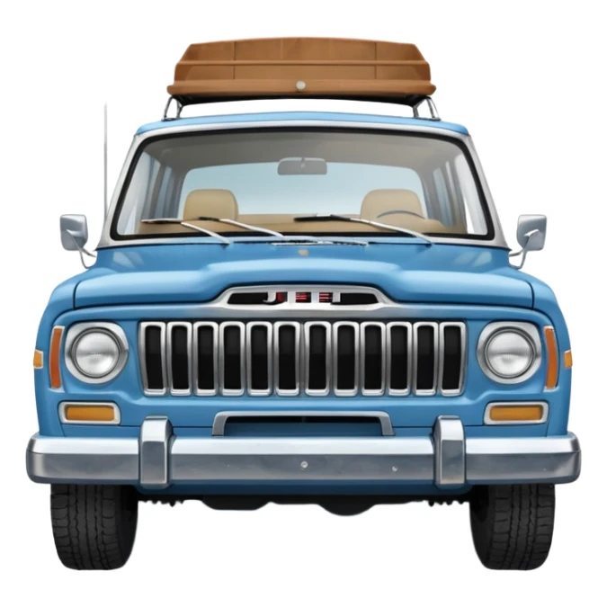vintage blue jeep wagoneer suv sticker
