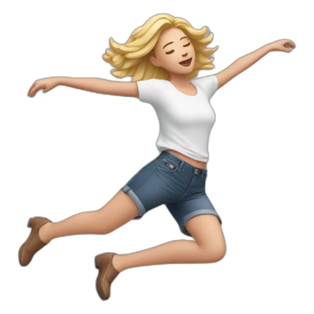 Model falling sticker