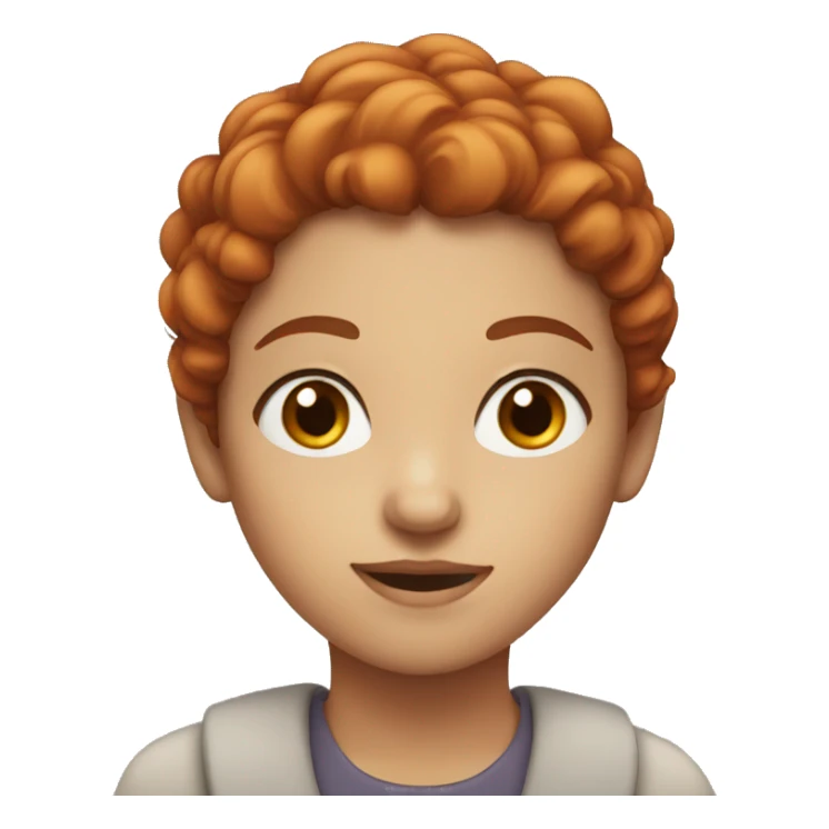 girl with brown eyes and red hair sticker