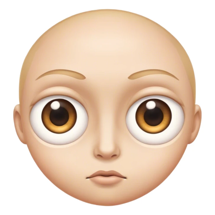 Two large, bulging eyes with a cartoonish look sticker