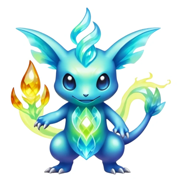 Elemental magical natural Pokémon-Fakémon-creature sticker