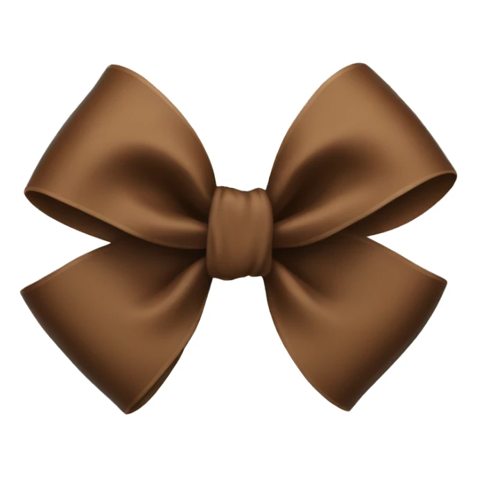 Brown bow sticker