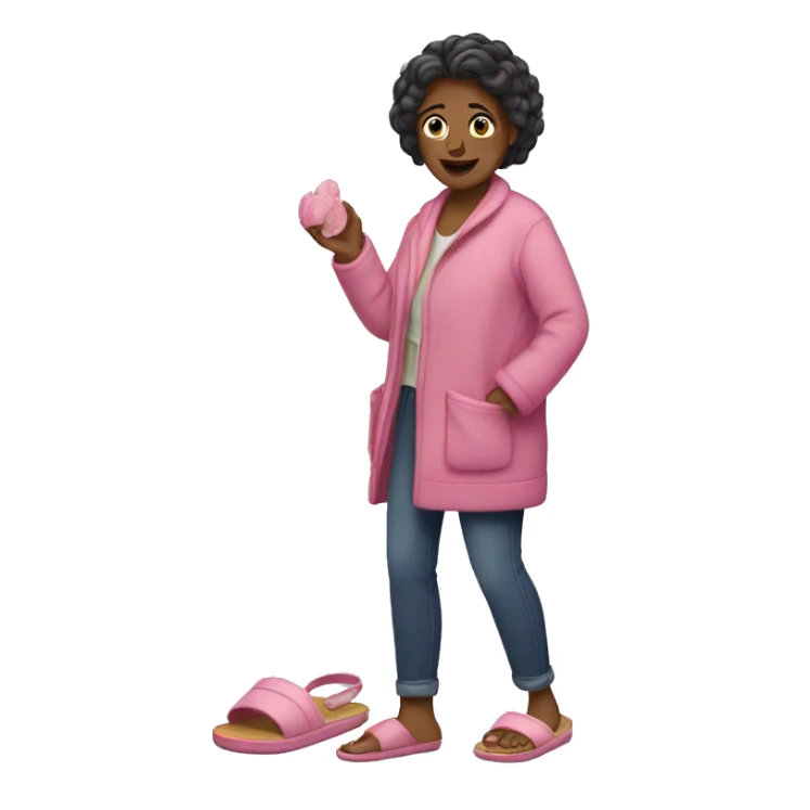 woman with slipper sticker