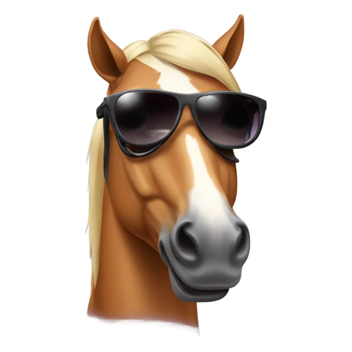Horse wearing sun glasses sticker