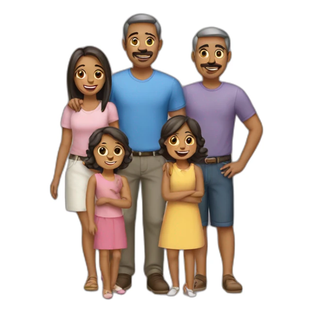 Family 6 people sticker