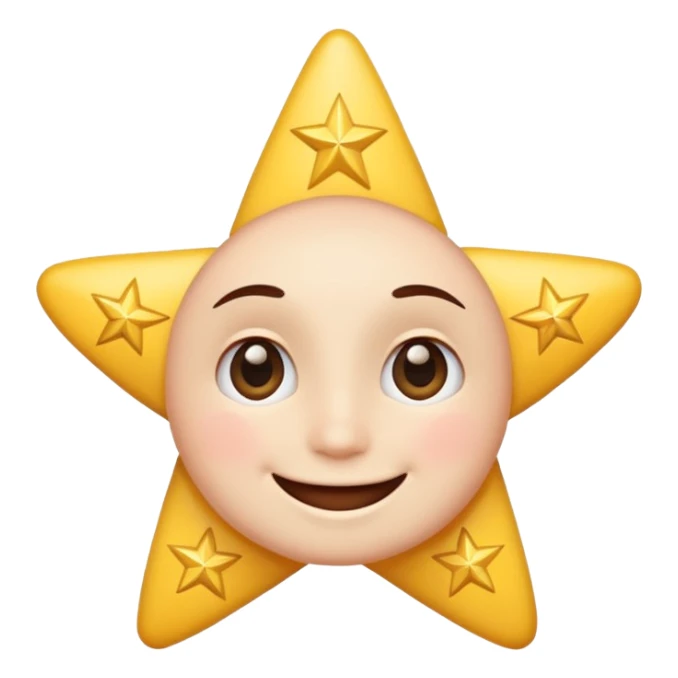 fun emoji based on 'Novato', star or spark to represent new beginnings, smiling face to make it inviting sticker