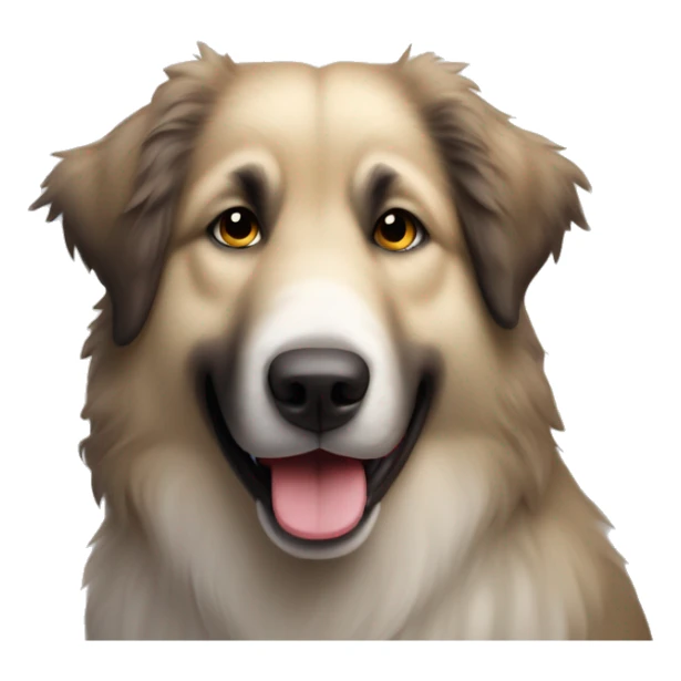 Caucasian Shepherd Dog smiling with tongue out sticker