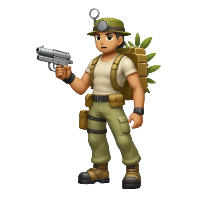 full body sideview metal slug character sticker